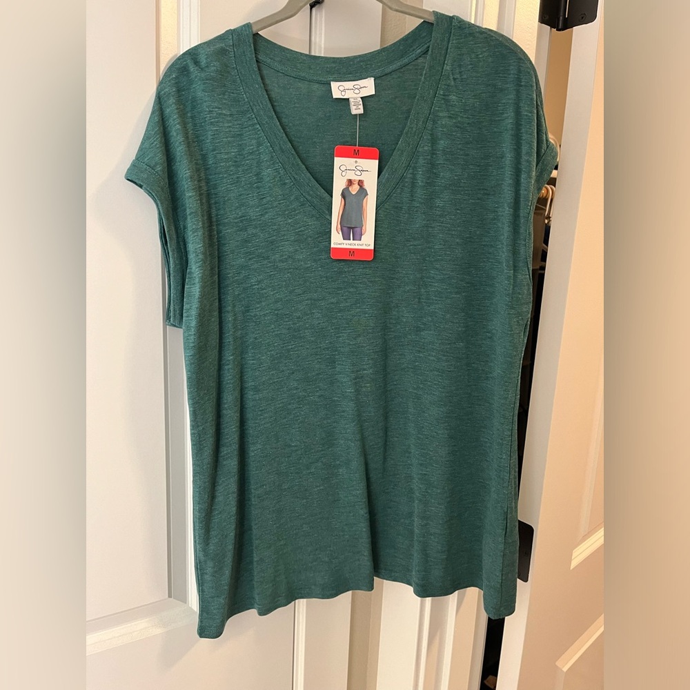 Green V Neck Shirt